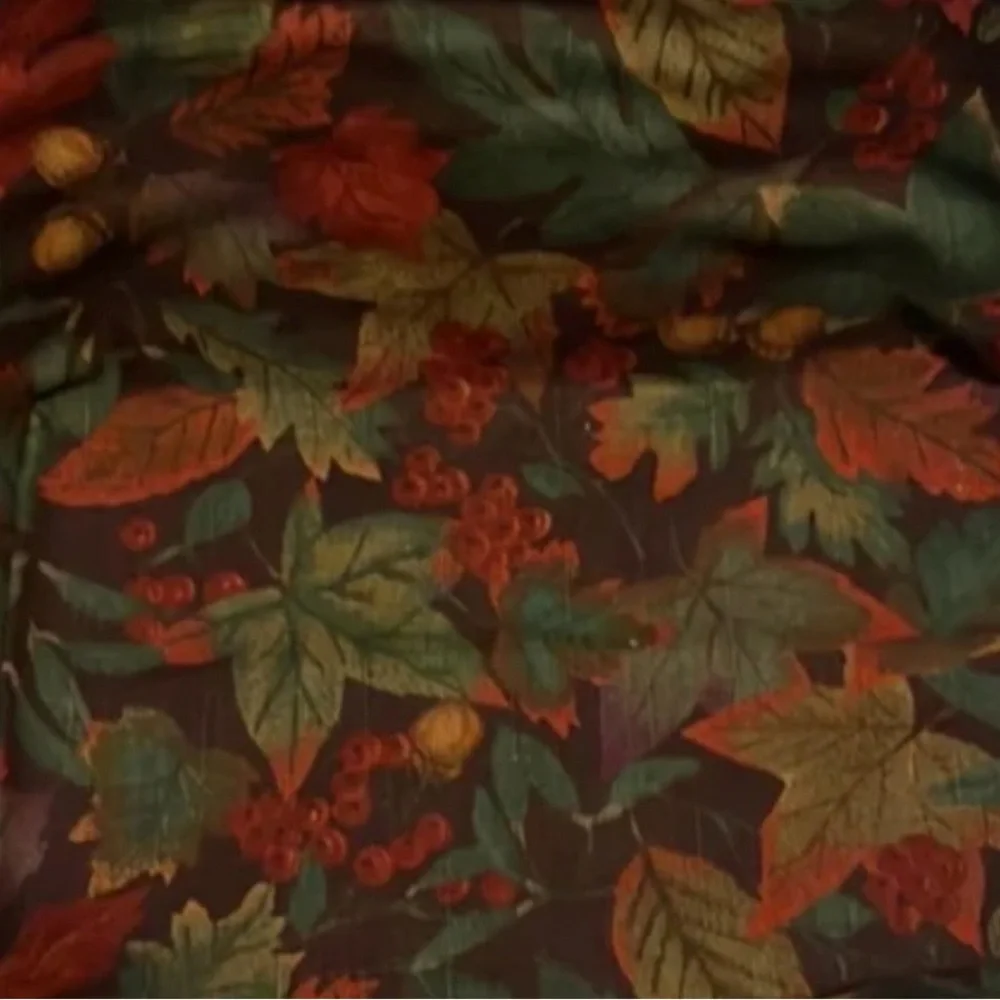 Longaberger Large Basket Liner Autumn Reflections Fall Leaf Farmhouse